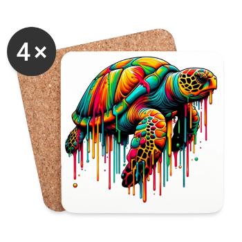 Turtle - Coasters (set of 4) - white - Front