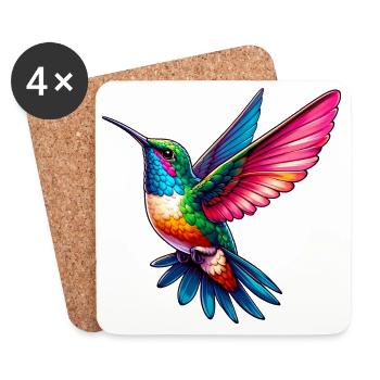Kolibri - Untersetzer (4er-Set) - Weiß - Vorne