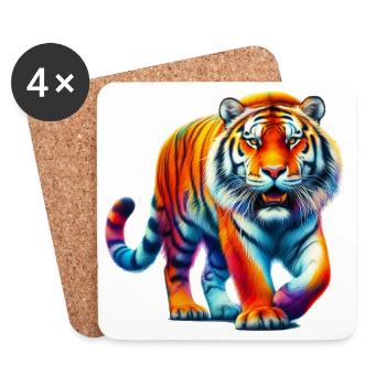 Tiger - Coasters (set of 4) - white - Front