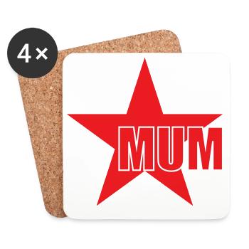 Maman d'Amour - Mother's Day - Coasters (set of 4) - white - Front
