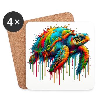 Turtle - Coasters (set of 4) - white - Front