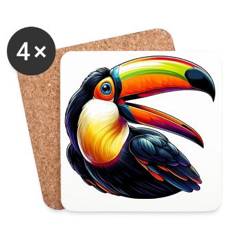 Toucan - Coasters (set of 4) - white - Front