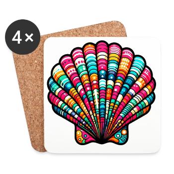 Shell - Coasters (set of 4) - white - Front