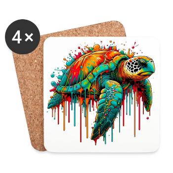 Turtle - Coasters (set of 4) - white - Front