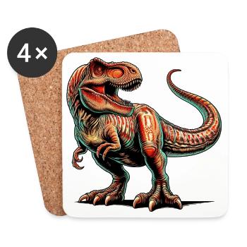 Dinosaur - Coasters (set of 4) - white - Front