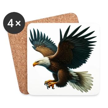 Eagle - Coasters (set of 4) - white - Front