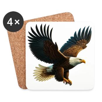 Eagle - Coasters (set of 4) - white - Front