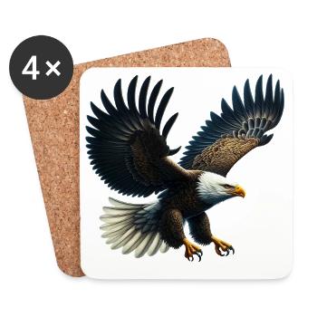 Eagle - Coasters (set of 4) - white - Front