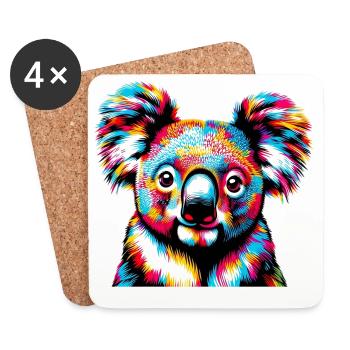 Koala - Dessous de verre (lot de 4) - blanc - Devant