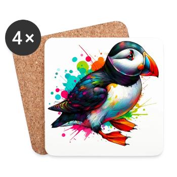 Puffin - Coasters (set of 4) - white - Front