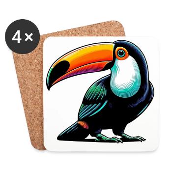 Toucan - Coasters (set of 4) - white - Front