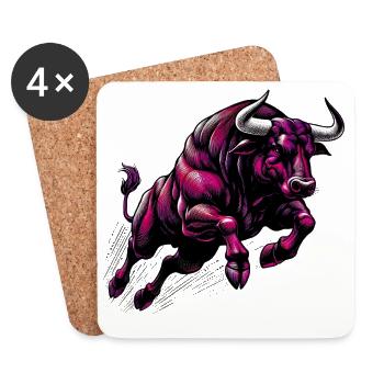 Bull - Coasters (set of 4) - white - Front