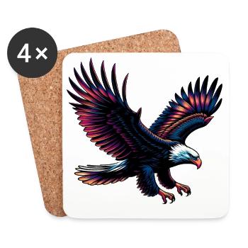 Eagle - Coasters (set of 4) - white - Front