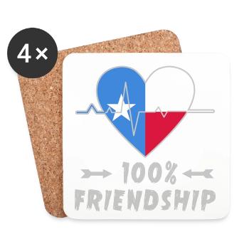Somalia and Poland 100% friendship - Coasters (set of 4) - white - Front