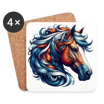 Horse - Coasters (set of 4) - white - Front