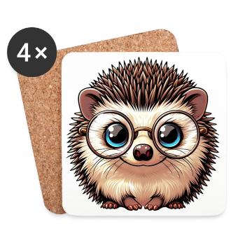Igel - Untersetzer (4er-Set) - Weiß - Vorne