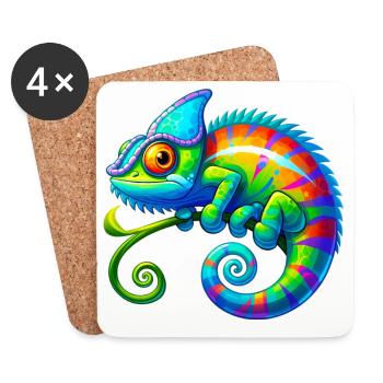 Chameleon - Coasters (set of 4) - white - Front