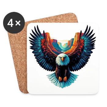 Eagle - Coasters (set of 4) - white - Front
