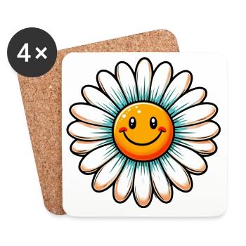 Gänseblümchen - Untersetzer (4er-Set) - Weiß - Vorne