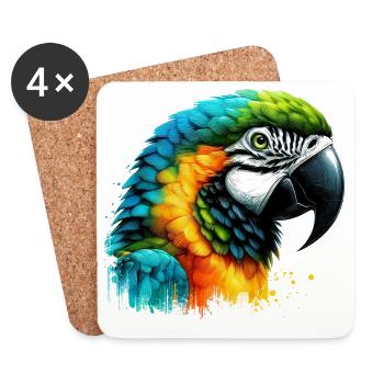 Parrot - Coasters (set of 4) - white - Front