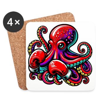 Octopus - Coasters (set of 4) - white - Front