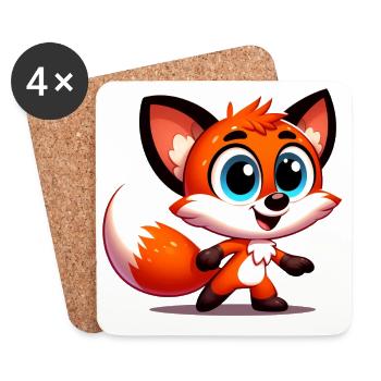 Fuchs - Untersetzer (4er-Set) - Weiß - Vorne