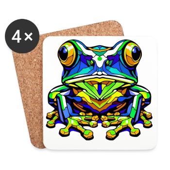 Frog - Coasters (set of 4) - white - Front