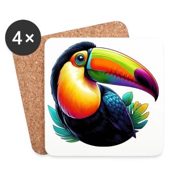 Toucan - Coasters (set of 4) - white - Front