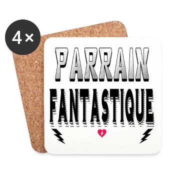 Parrain Fantastique - Dessous de verre (lot de 4) - blanc - Devant