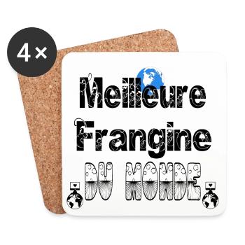 Meilleure Frangine du Monde - Dessous de verre (lot de 4) - blanc - Devant