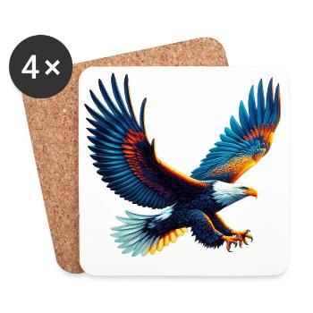 Aigle - Dessous de verre (lot de 4) - blanc - Devant
