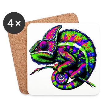 Chameleon - Coasters (set of 4) - white - Front