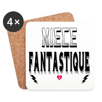 Nièce Fantastique - Dessous de verre (lot de 4) - blanc - Devant