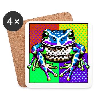 Frog - Coasters (set of 4) - white - Front