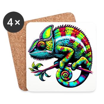 Chameleon - Coasters (set of 4) - white - Front