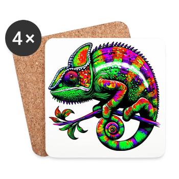 Chameleon - Coasters (set of 4) - white - Front