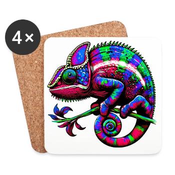 Chameleon - Coasters (set of 4) - white - Front