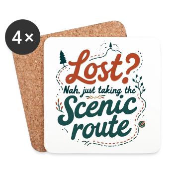 Taking the Scenic Route - Coasters (set of 4) - white - Front