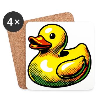 Duckling Duck Duck Duck - Coasters (set of 4) - white - Front