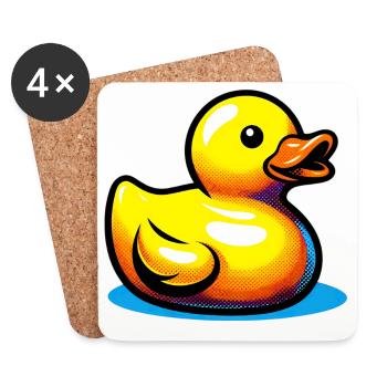 Duckling Duck Duck Duck - Coasters (set of 4) - white - Front