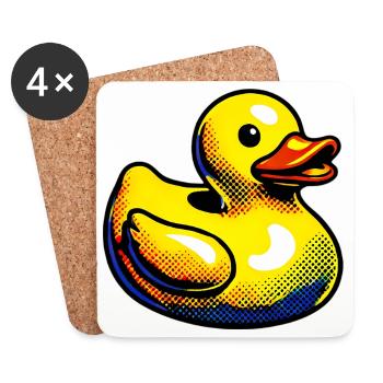 Duckling Duck Duck Duck - Coasters (set of 4) - white - Front