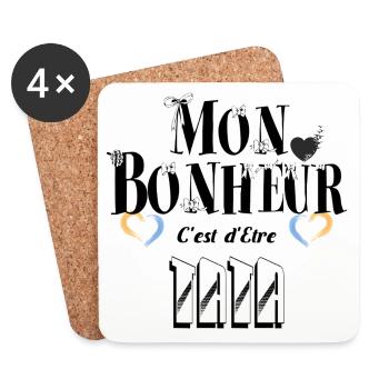 Mon Bonheur C'est d'Etre Tata - Dessous de verre (lot de 4) - blanc - Devant