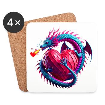 Dragonheart (01) - Coasters (set of 4) - white - Front