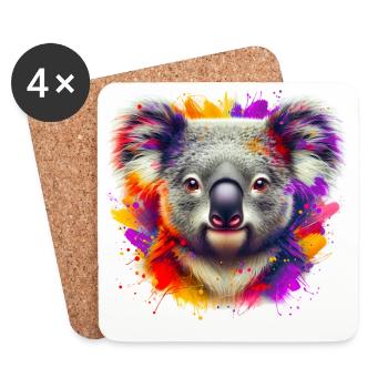Koala - Dessous de verre (lot de 4) - blanc - Devant