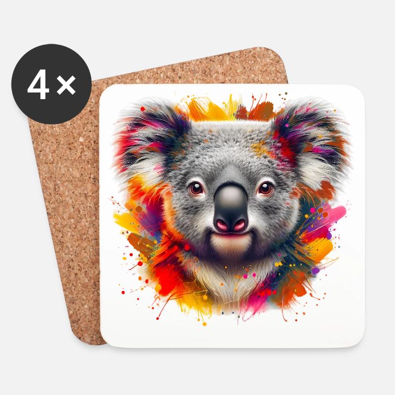Koala - Untersetzer (4er-Set) - Weiß