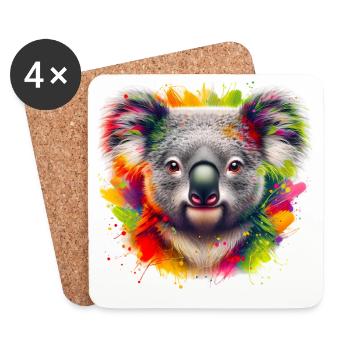 Koala - Coasters (set of 4) - white - Front