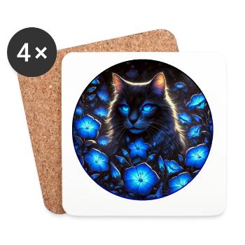 Brightly beautiful cat - Coasters (set of 4) - white - Front