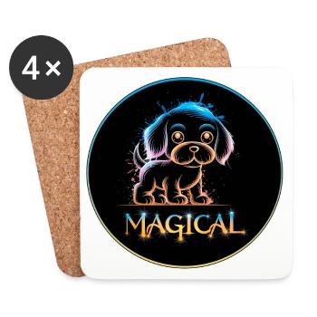 Magic Puppy - Coasters (set of 4) - white - Front
