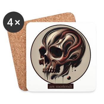Ars moriendi skull - Coasters (set of 4) - white - Front