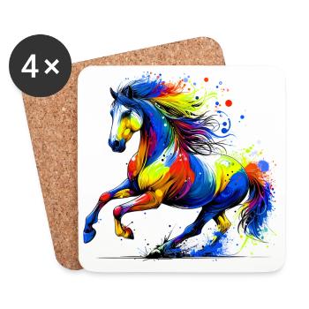 Horse - Coasters (set of 4) - white - Front